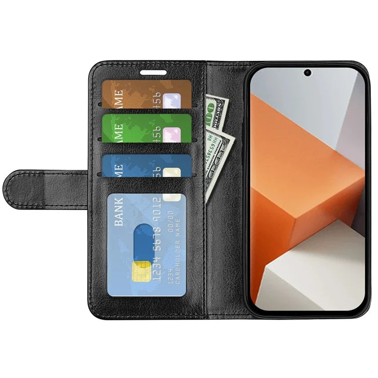 For Xiaomi Redmi Note 13 Pro+ 5G Case PU Leather Magnetic Clasp Phone Cover