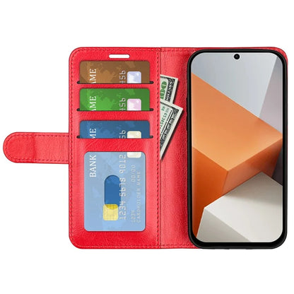 For Xiaomi Redmi Note 13 Pro+ 5G Case PU Leather Magnetic Clasp Phone Cover