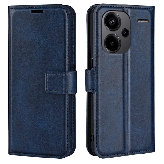 For Xiaomi Redmi Note 13 Pro+ 5G Case PU Leather Calf Texture Phone Stand Cover