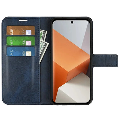 For Xiaomi Redmi Note 13 Pro+ 5G Case PU Leather Calf Texture Phone Stand Cover