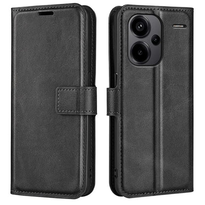 For Xiaomi Redmi Note 13 Pro+ 5G Case PU Leather Calf Texture Phone Stand Cover