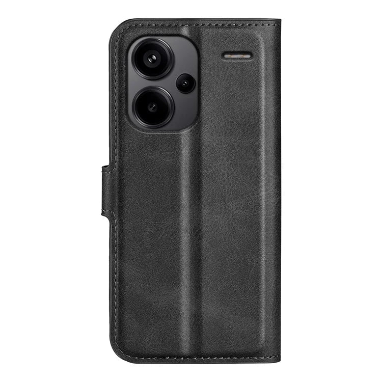 For Xiaomi Redmi Note 13 Pro+ 5G Case PU Leather Calf Texture Phone Stand Cover