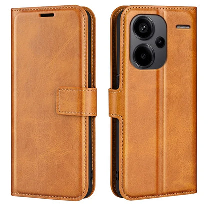 For Xiaomi Redmi Note 13 Pro+ 5G Case PU Leather Calf Texture Phone Stand Cover