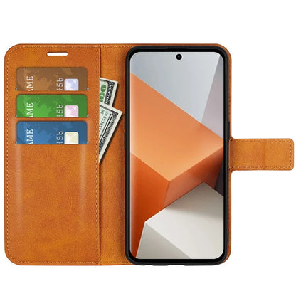 For Xiaomi Redmi Note 13 Pro+ 5G Case PU Leather Calf Texture Phone Stand Cover