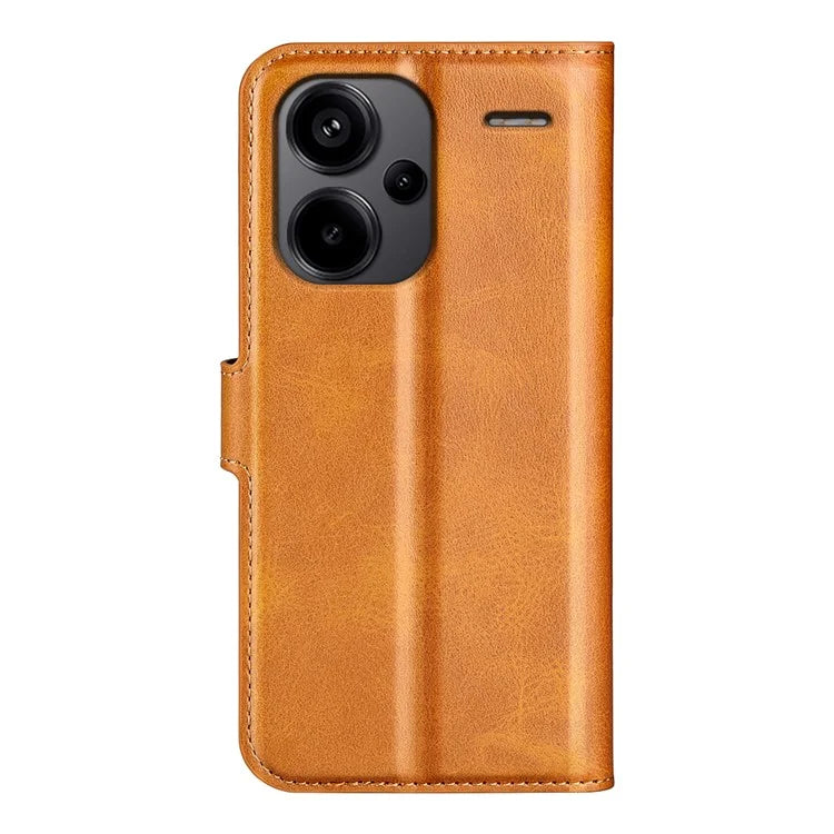 For Xiaomi Redmi Note 13 Pro+ 5G Case PU Leather Calf Texture Phone Stand Cover
