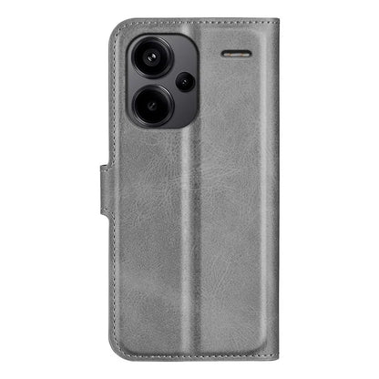 For Xiaomi Redmi Note 13 Pro+ 5G Case PU Leather Calf Texture Phone Stand Cover
