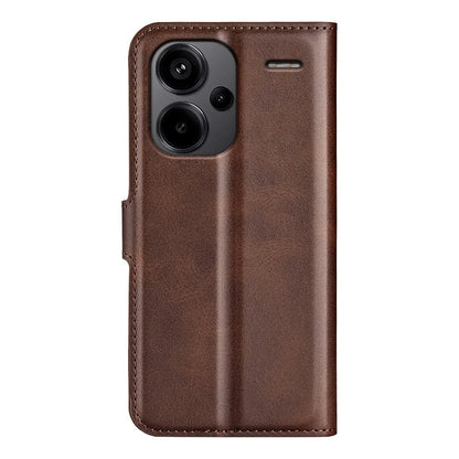 For Xiaomi Redmi Note 13 Pro+ 5G Case PU Leather Calf Texture Phone Stand Cover