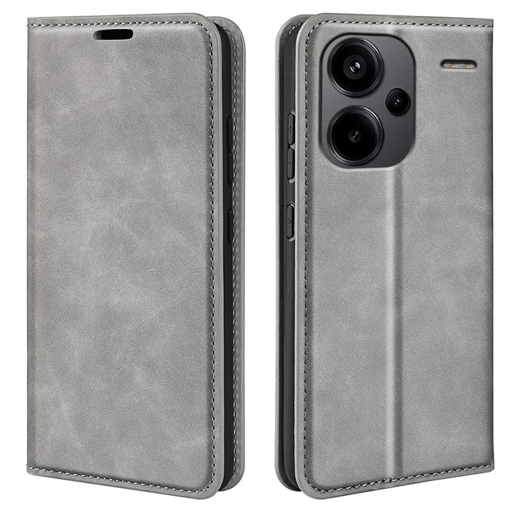 For Xiaomi Redmi Note 13 Pro+ 5G Case PU Leather Skin-touch Phone Wallet Cover