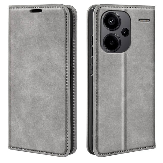 For Xiaomi Redmi Note 13 Pro+ 5G Case PU Leather Skin-touch Phone Wallet Cover