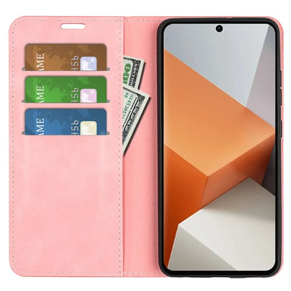 For Xiaomi Redmi Note 13 Pro+ 5G Case PU Leather Skin-touch Phone Wallet Cover