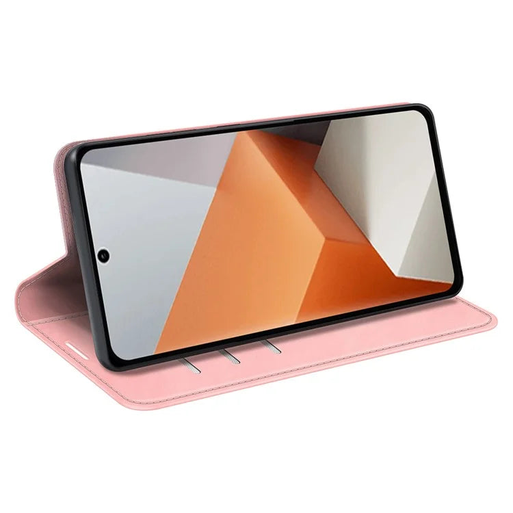 For Xiaomi Redmi Note 13 Pro+ 5G Case PU Leather Skin-touch Phone Wallet Cover