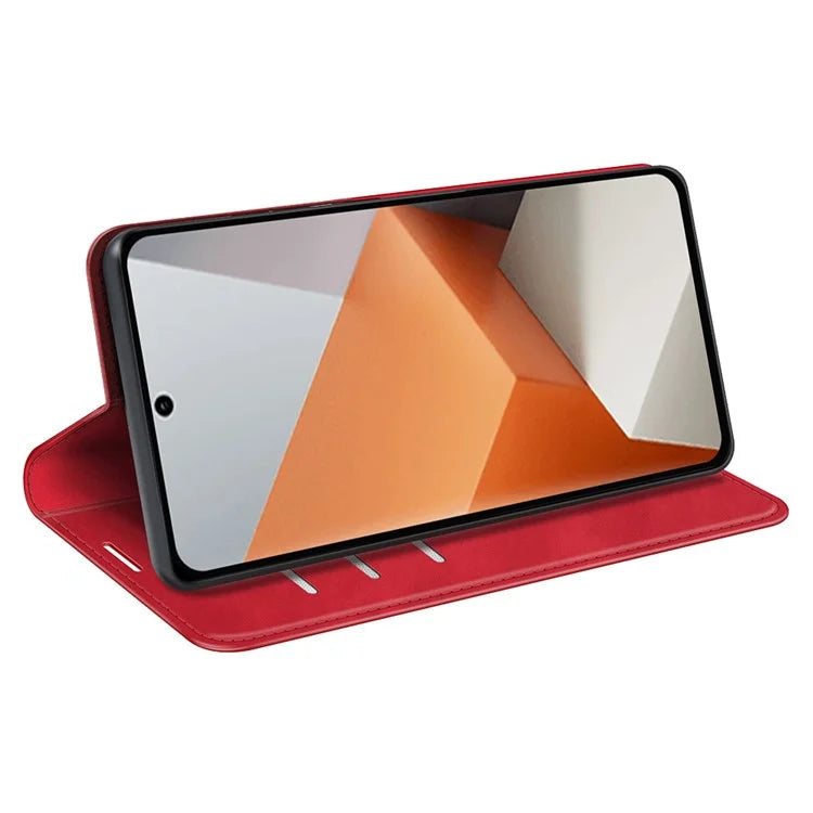 For Xiaomi Redmi Note 13 Pro+ 5G Case PU Leather Skin-touch Phone Wallet Cover