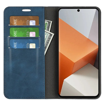 For Xiaomi Redmi Note 13 Pro+ 5G Case PU Leather Skin-touch Phone Wallet Cover