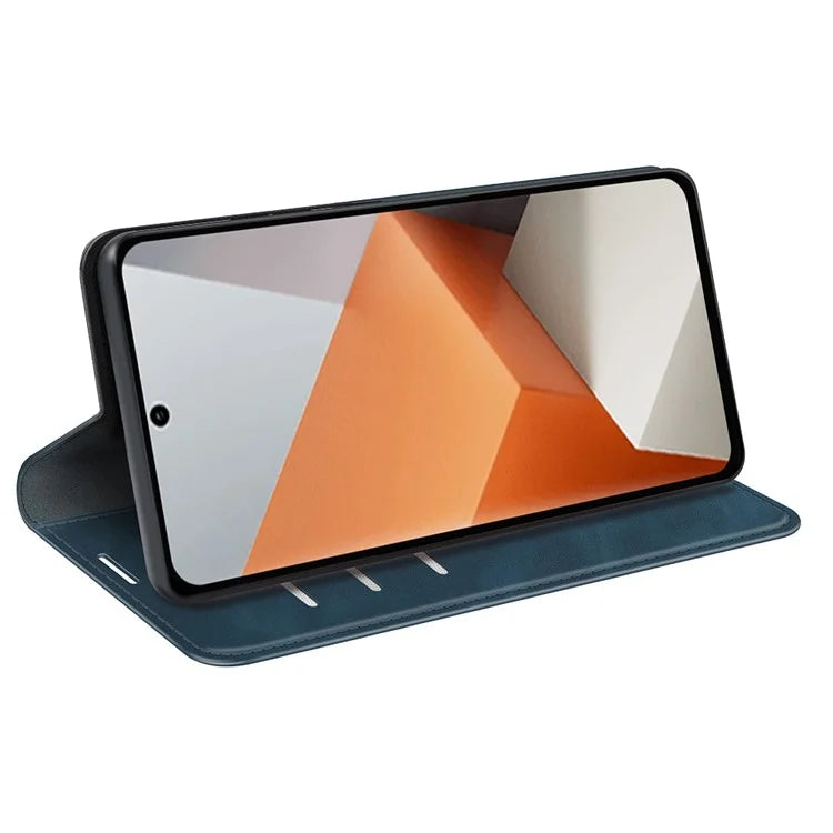 For Xiaomi Redmi Note 13 Pro+ 5G Case PU Leather Skin-touch Phone Wallet Cover