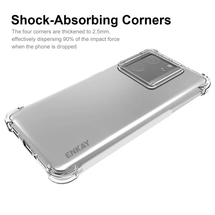 ENKAY HAT PRINCE For Xiaomi 13T / 13T Pro / Redmi K60 Ultra Case TPU Phone Cover with High Aluminium-silicon Glass Film