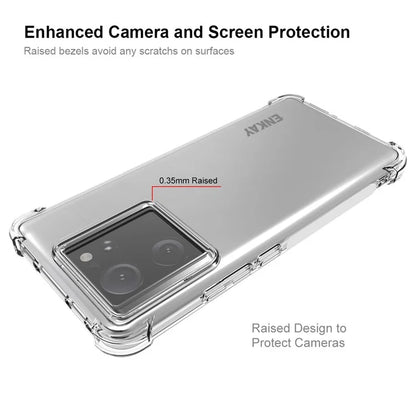 ENKAY HAT PRINCE For Xiaomi 13T / 13T Pro / Redmi K60 Ultra Case TPU Phone Cover with High Aluminium-silicon Glass Film