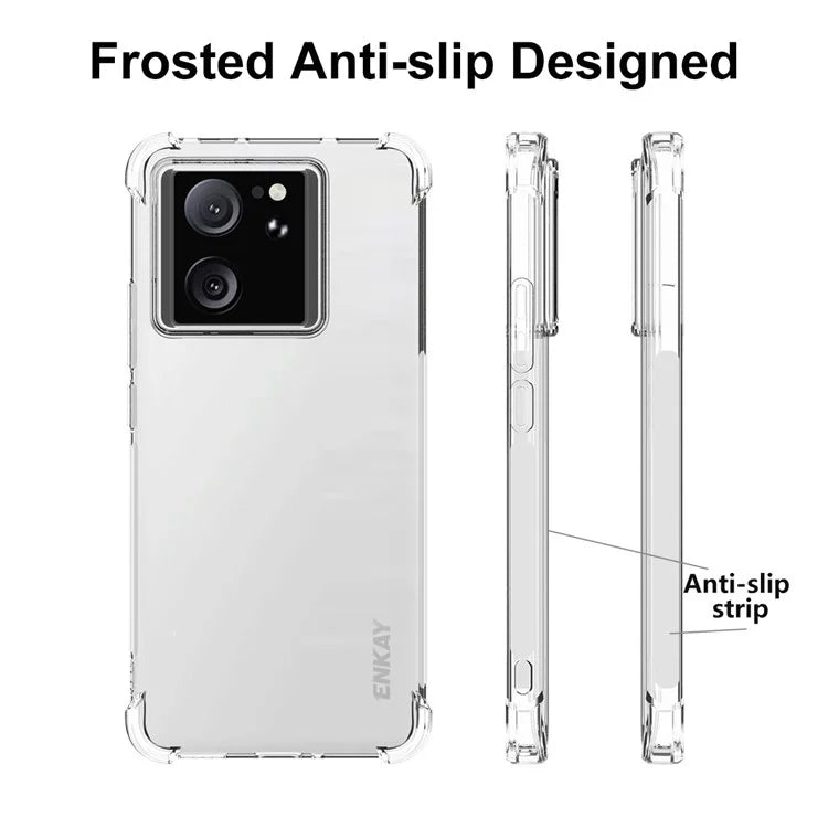 ENKAY HAT PRINCE For Xiaomi 13T / 13T Pro / Redmi K60 Ultra Case TPU Phone Cover with High Aluminium-silicon Glass Film