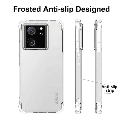 ENKAY HAT PRINCE For Xiaomi 13T / 13T Pro / Redmi K60 Ultra Case TPU Phone Cover with High Aluminium-silicon Glass Film