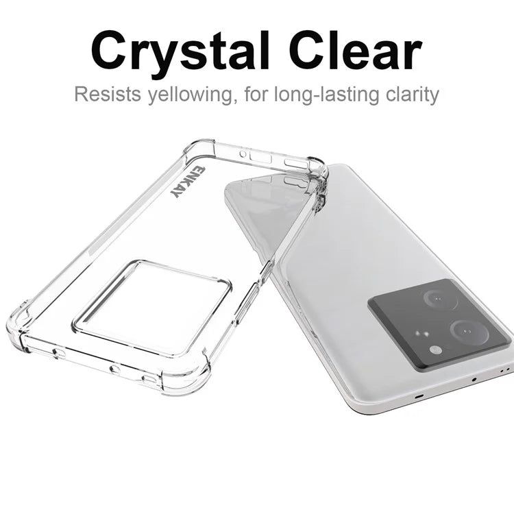 ENKAY HAT PRINCE For Xiaomi 13T / 13T Pro / Redmi K60 Ultra Case TPU Phone Cover with High Aluminium-silicon Glass Film