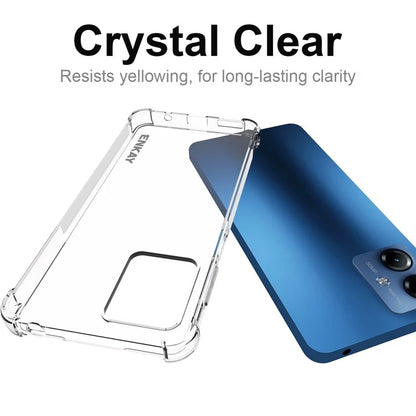 ENKAY HAT PRINCE For Motorola Moto G14 4G Case Transparent TPU Phone Cover with Screen Film