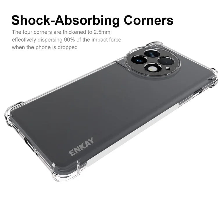 ENKAY HAT PRINCE For OnePlus Ace 2 Pro 5G Case Anti-drop Clear TPU Phone Cover with Screen Film