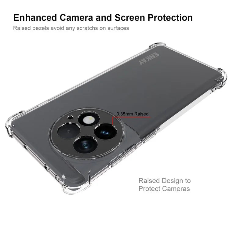 ENKAY HAT PRINCE For OnePlus Ace 2 Pro 5G Case Anti-drop Clear TPU Phone Cover with Screen Film