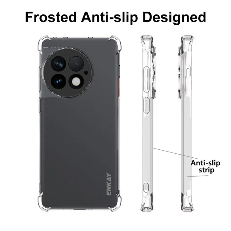 ENKAY HAT PRINCE For OnePlus Ace 2 Pro 5G Case Anti-drop Clear TPU Phone Cover with Screen Film