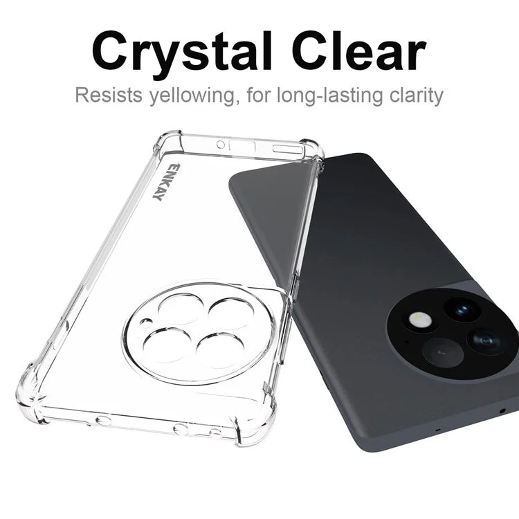 ENKAY HAT PRINCE For OnePlus Ace 2 Pro 5G Case Anti-drop Clear TPU Phone Cover with Screen Film