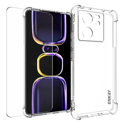 ENKAY HAT PRINCE For Xiaomi Redmi K60 Ultra / 13T / 13T Pro Case TPU Shell Clear Phone Cover with Screen Film
