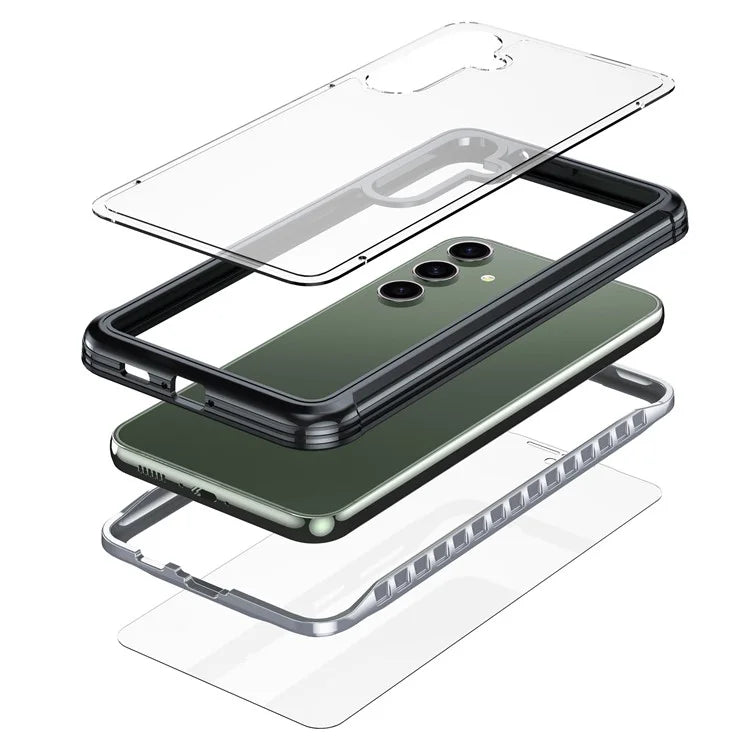 For Samsung Galaxy S23 FE Case PC + TPU Drop Protection Phone Cover with PET Screen Protector
