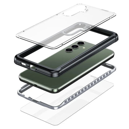 For Samsung Galaxy S23 FE Case PC + TPU Drop Protection Phone Cover with PET Screen Protector