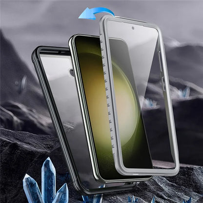 For Samsung Galaxy S23 FE Case PC + TPU Drop Protection Phone Cover with PET Screen Protector