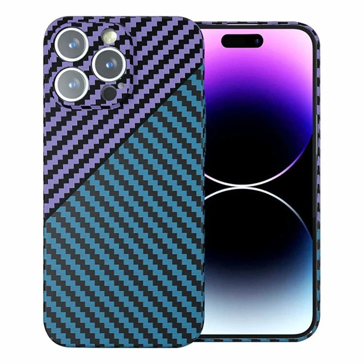 For iPhone 14 Pro Max Case Carbon Fiber Texture Hard PC Anti-drop Phone Cover