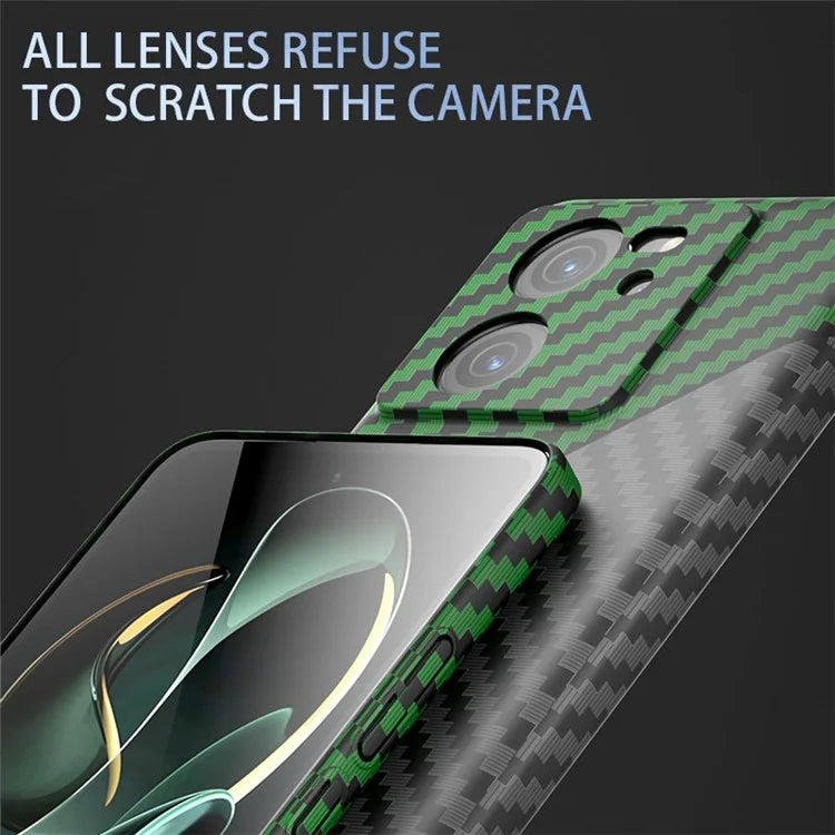 For Xiaomi 13T / 13T Pro Case Splicing Color Carbon Fiber Texture PC Cell Phone Cover