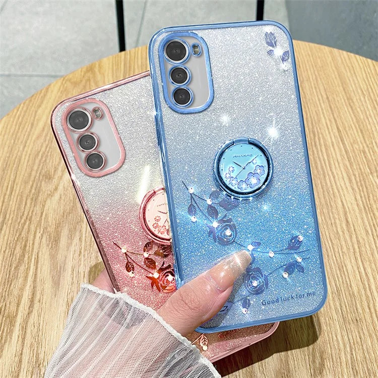 KADEM For Motorola Moto E32 4G / E32s 4G Case Ring Kickstand TPU Smartphone Cover