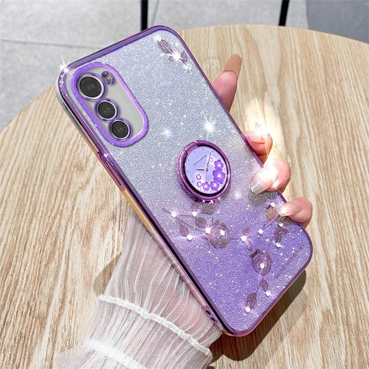 KADEM For Motorola Moto E32 4G / E32s 4G Case Ring Kickstand TPU Smartphone Cover