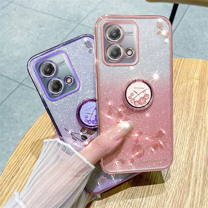 KADEM For Motorola Moto G Stylus 5G (2023) Cover Ring Kickstand Gradient TPU Phone Case