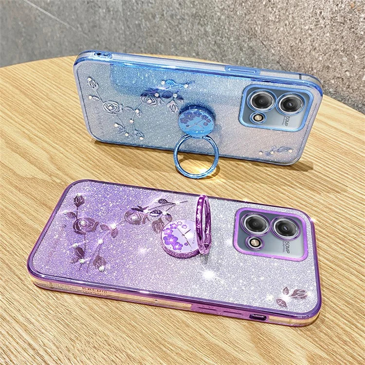 KADEM For Motorola Moto G Stylus 5G (2023) Cover Ring Kickstand Gradient TPU Phone Case