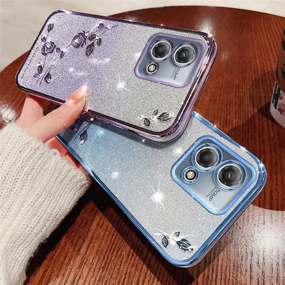 KADEM For Motorola Moto G Stylus 5G (2023) Case Gradient Glitter TPU Phone Cover with Strap