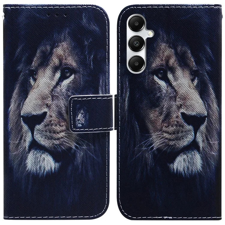 For Samsung Galaxy A05s 4G Case Pattern Printing PU Leather Stand Phone Cover