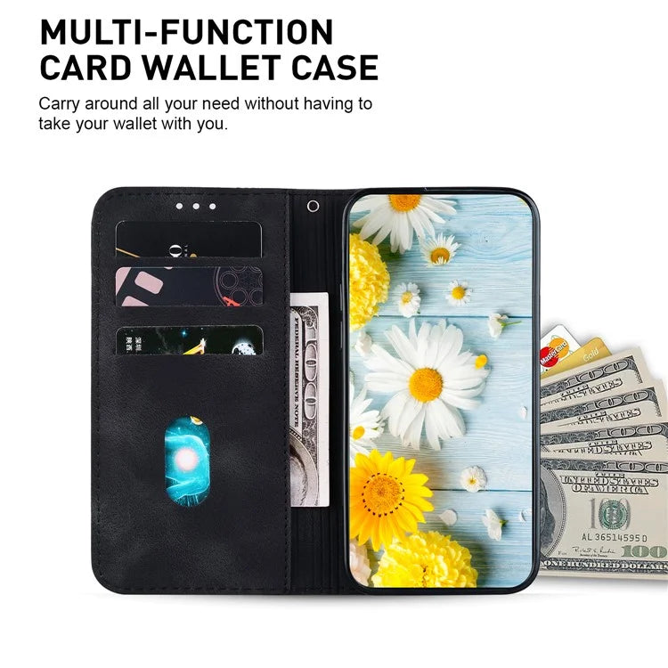 For Samsung Galaxy A05s 4G Case Flower Imprint Leather Wallet Mobile Phone Cover