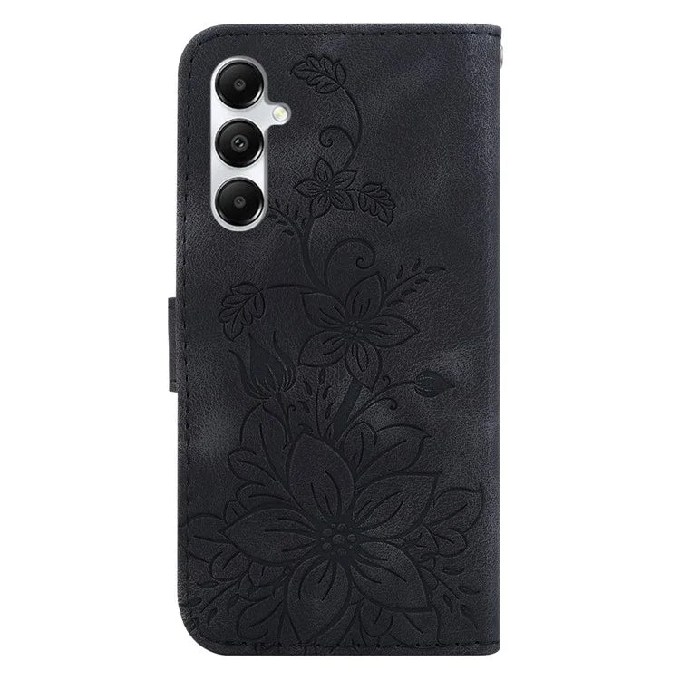 For Samsung Galaxy A05s 4G Case Flower Imprint Leather Wallet Mobile Phone Cover