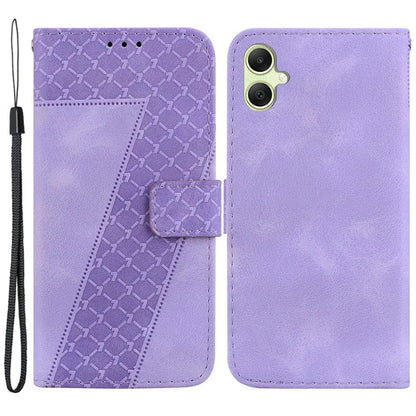 For Samsung Galaxy A05 4G Case PU Leather 7-Shape Imprinted Phone Stand Cover