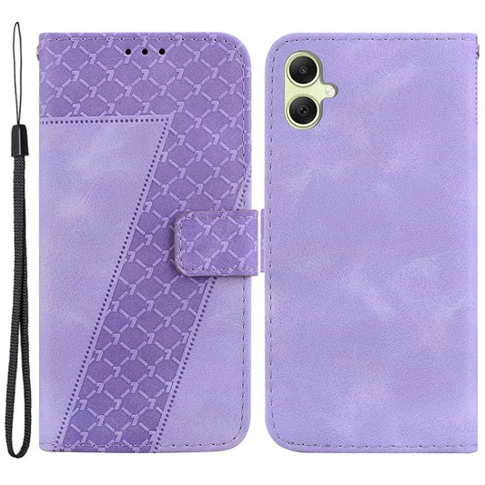 For Samsung Galaxy A05 4G Case PU Leather 7-Shape Imprinted Phone Stand Cover