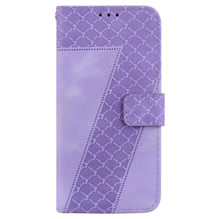 For Samsung Galaxy A05 4G Case PU Leather 7-Shape Imprinted Phone Stand Cover