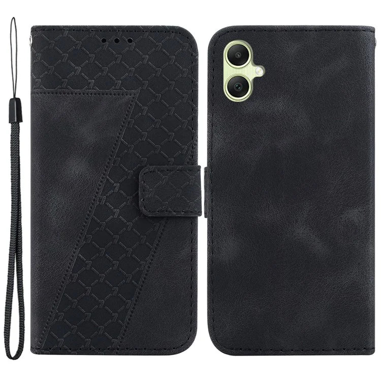 For Samsung Galaxy A05 4G Case PU Leather 7-Shape Imprinted Phone Stand Cover