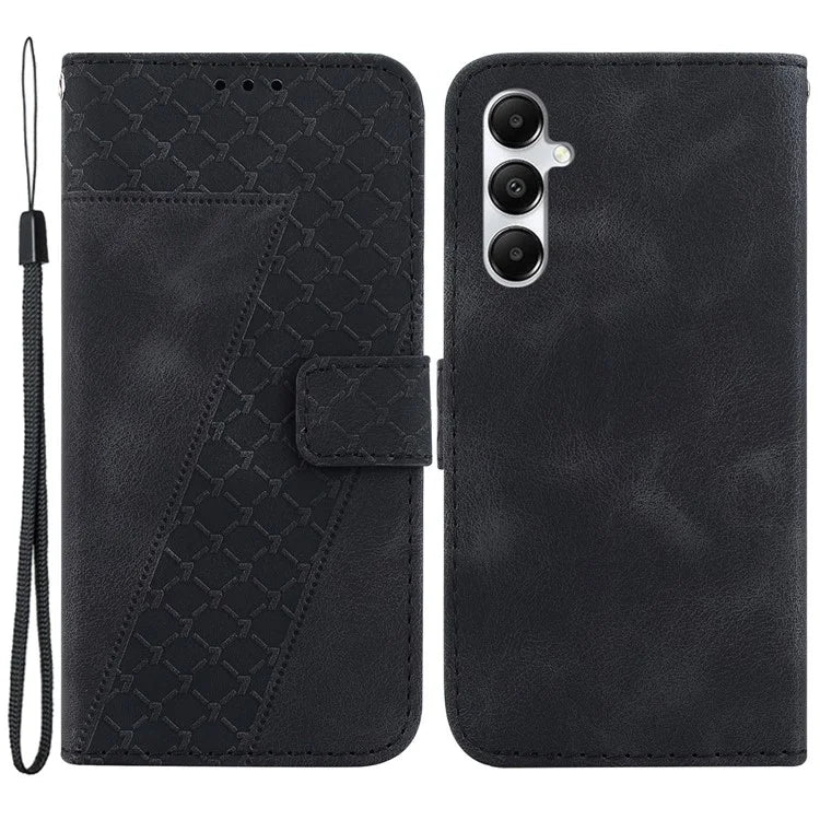 For Samsung Galaxy A05s 4G Case 7-Shape Imprint PU Leather Wallet Stand Phone Cover