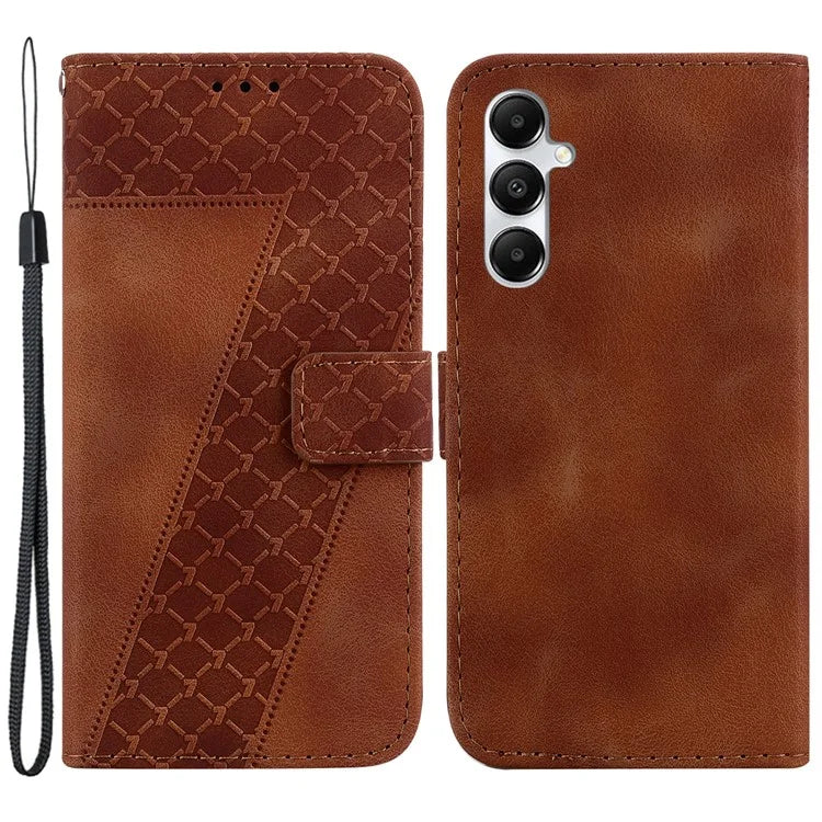 For Samsung Galaxy A05s 4G Case 7-Shape Imprint PU Leather Wallet Stand Phone Cover