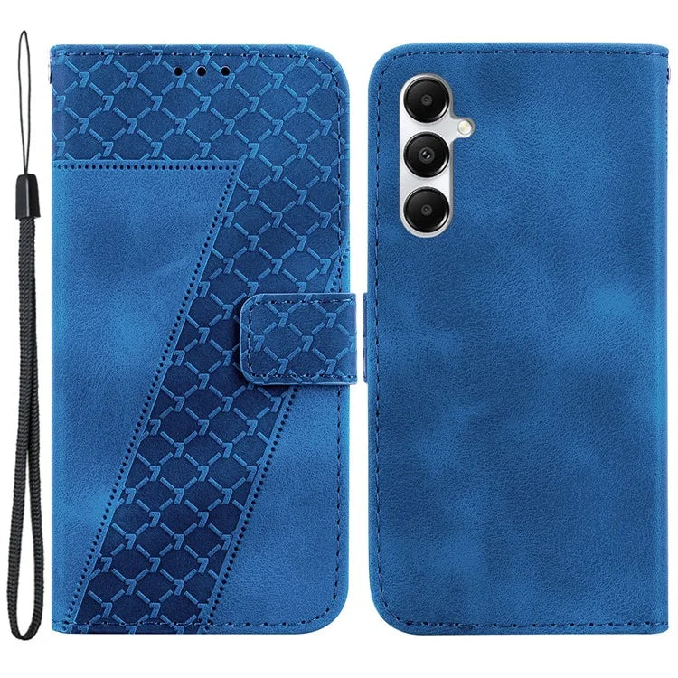 For Samsung Galaxy A05s 4G Case 7-Shape Imprint PU Leather Wallet Stand Phone Cover