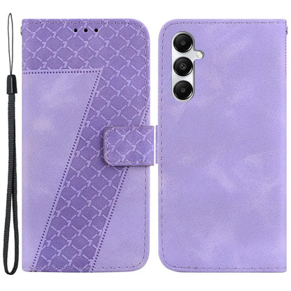 For Samsung Galaxy A05s 4G Case 7-Shape Imprint PU Leather Wallet Stand Phone Cover